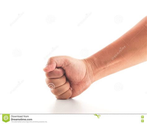Fist Smashing On White Stock Image Image Of Violence 77832219