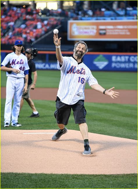 Judd Apatow Throws Out The First Pitch At Mets Vs Yankees Game Photo