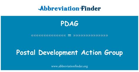 Pdag Definition Postal Development Action Group Abbreviation Finder