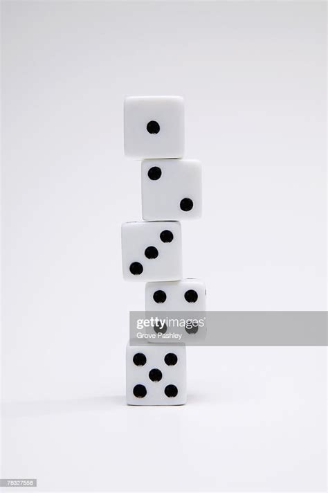 Stacked White Dice High Res Stock Photo Getty Images
