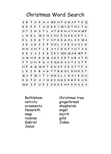 Printable templates for children's bible crafts, songs, and worksheets. Homeschool Helper Online's Christmas Word Search Worksheet | CHILDREN's BIBLE STUDY's, DEVOTION ...