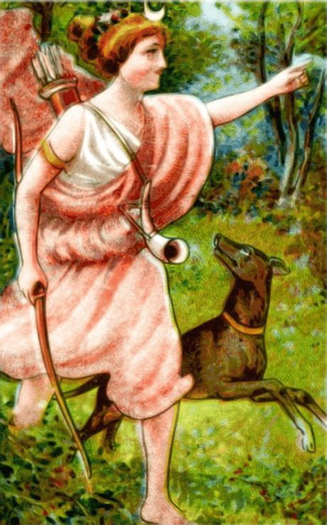 the roman goddess diana of the hunt and the moon old world gods