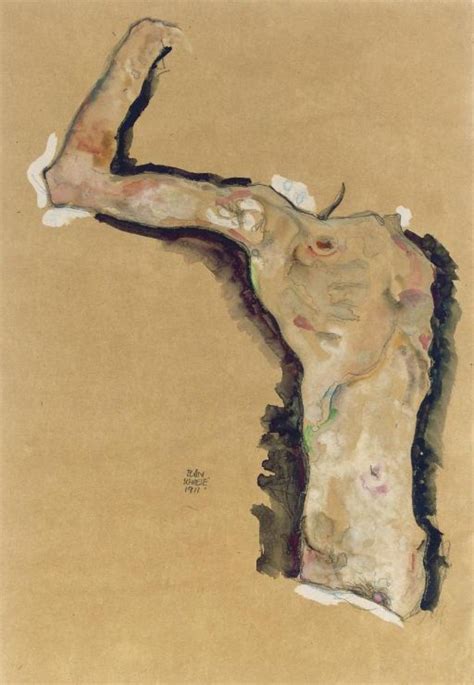 Egon Schiele 1890 1918 Männlicher Torso 1911 45 x 31 40 cm в 2020 г