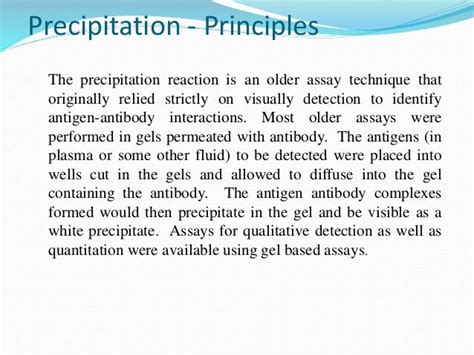 Precipitation Reaction