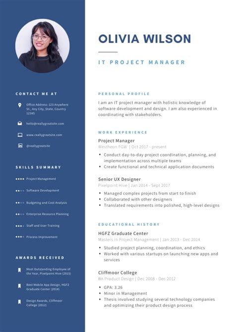 3 contoh cv kerja bahasa indonesia yang baik dan benar. Design professional modern resume or infographic cv by Web ...