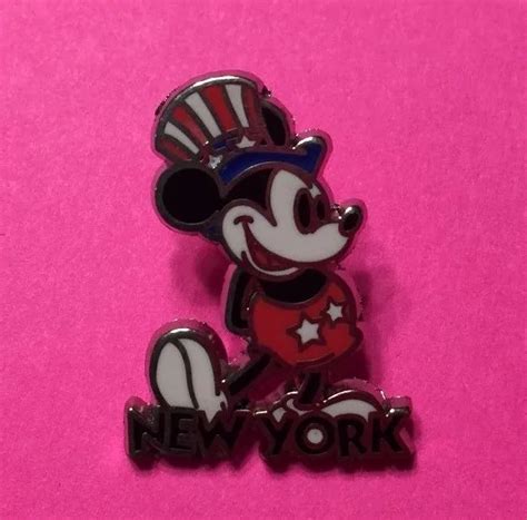 mickey mouse flag pose new york jerry leigh design disney mini pin 3 00 picclick
