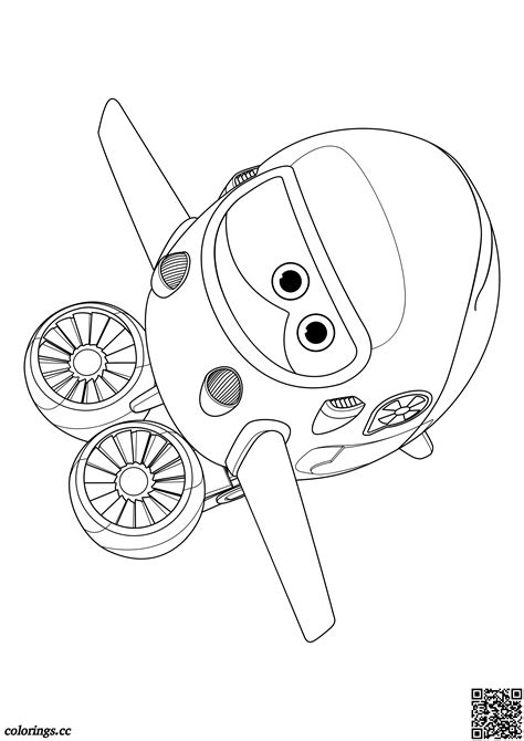Airplane Mira Coloring Pages Super Wings Jett And Friends Coloring