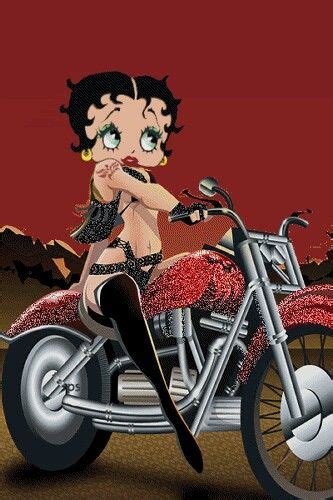 Shoulder Biker Betty Boop Betty Boop Cartoon Betty Boop