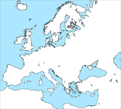 Blank Map Of Europe Countries Map 2023