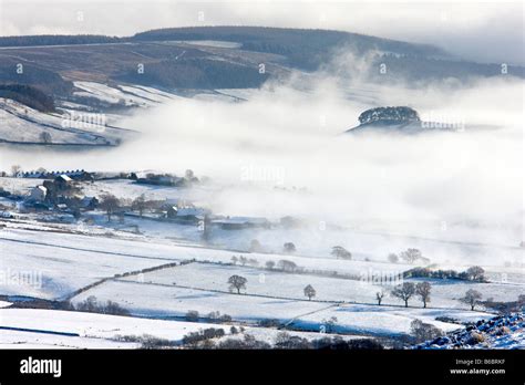 Rosedale In Winter Snow And Mist From Blakey Ridge North York Moors