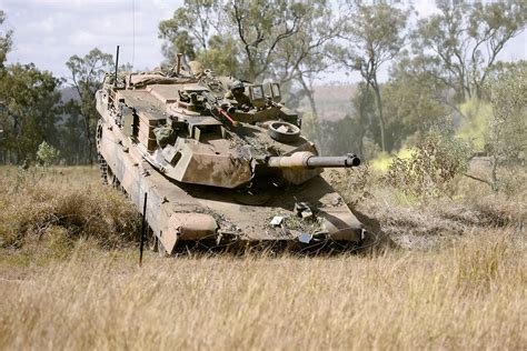 An Australian Army M1 Abrams Tank From 2nd Cavalry Regiment Moves