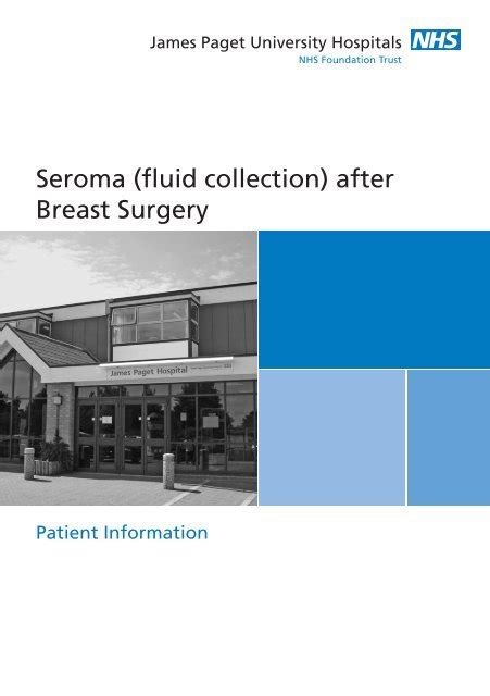 Seroma Fluid Collection After Breast Surgery James Paget