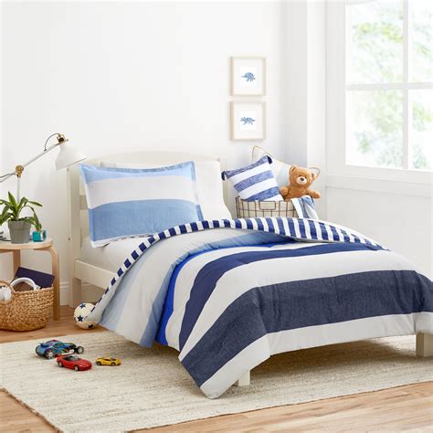 Gap Home Kids Ombre Stripe Reversible Organic Cotton Blend Comforter
