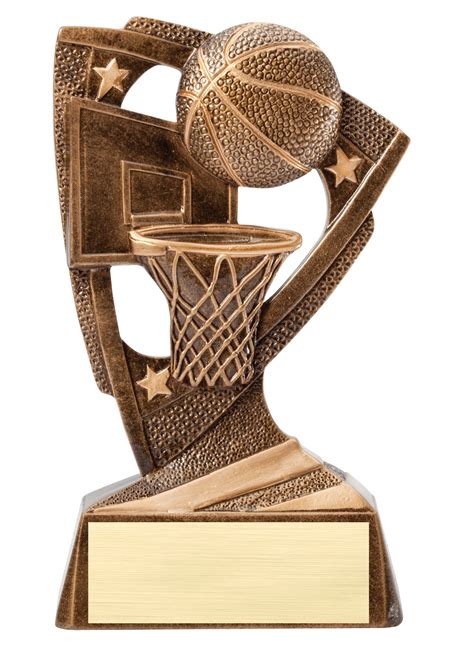 Resin Basketball Award In Gold And Silver Tones