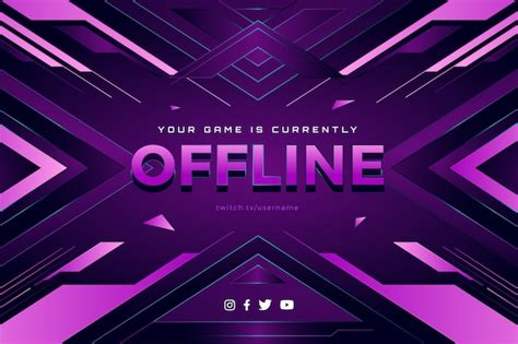 Offline Twitch Banner Template Vectors And Illustrations For Free