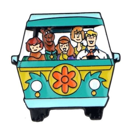 Scooby Doo Van And Group 15 Inches Tall Enamel Metal Pin