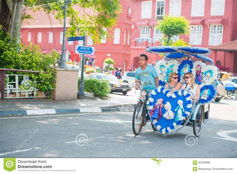 The malaysian population consists of people of different races, religions and race. Malacca, Malaysia - February 21, 2016 :Trishaw Is Popular ...