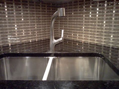 Basketweave backsplash ideas, pictures, remodel and decor. Groutless glass metal basketweave backsplash