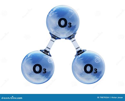 O3 Ozone 3d Molecule Isolated On White Stock Photography