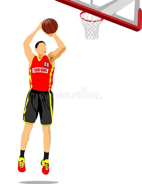 Basketball Players Stock Vector Illustration Of Sportsman 46627501