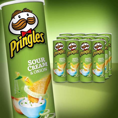 Pringles Sour Cream And Onion 12 Pack 12 X 134g Au