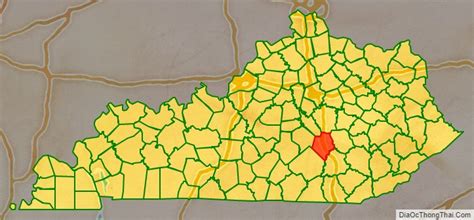 Map Of Rockcastle County Kentucky