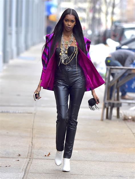 Jessica White Is Seen During A Photo Shoot In Soho Jessica White Fashion Leather Pants