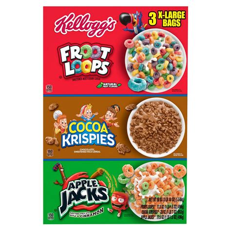 Kelloggs Tri Fun Cereal Assortment Pack Froot Loops Cocoa Krispies