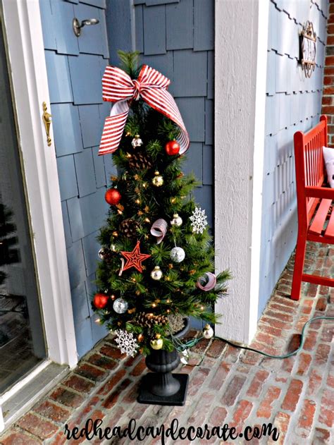 Christmas Front Porch Redhead Can Decorate