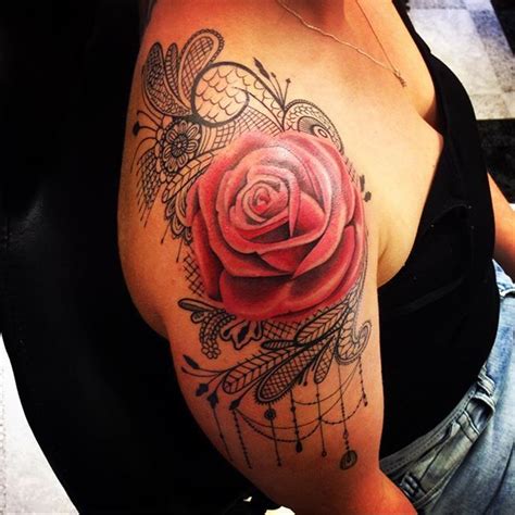 Lace Tattoo Tattoos Rose On Instagram Lace Rose Tattoos Lace Tattoo