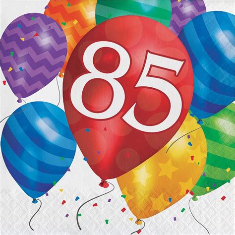 85th Birthday Napkins New Design 85th Birthday Decor