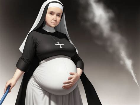 ai software for photos pregnant nun with large belly