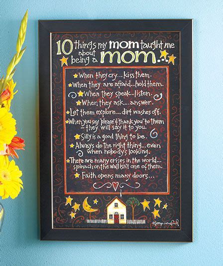 Ten Things Mom Taught Me About Being A Mom 995 Baby Decor