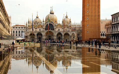 Venice Piazza San Marco St Marks Basilica Full Hd Wallpaper And
