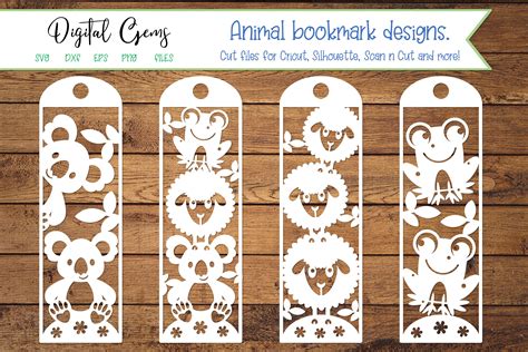 Animal bookmark paper cut designs SVG / DXF / EPS files (481085) | SVGs