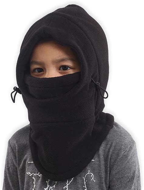 Kids Balaclava Ski Mask Winter Ninja Face Mask With Hood Cold