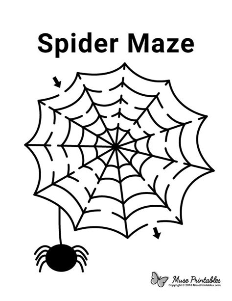 Free Printable Spider Maze Download It At