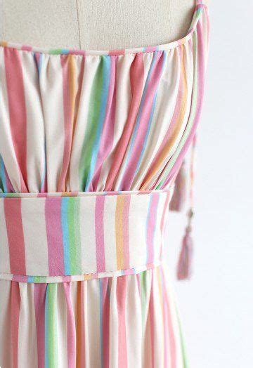 Rainbow Candies Stripes Maxi Dress Striped Maxi Dresses Striped Maxi