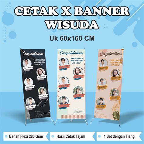 Jual X Banner Wisuda Murah Indonesiashopee Indonesia