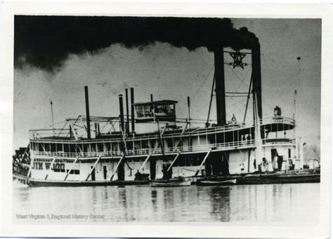 Steamboat Jim Wood On Ohio River Near Wheeling W Va West Virginia