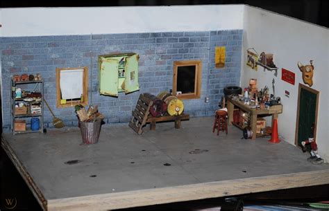 125 Scale Garage Diorama Scene Highly Detailed Photo Backdrop Model