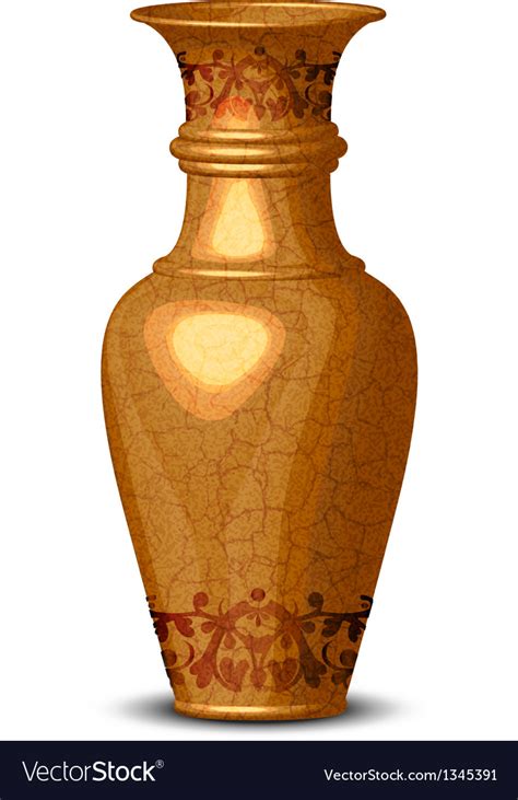 Golden Ornate Vase Royalty Free Vector Image Vectorstock