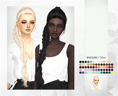Sims 4 Hairs ~ Miss Paraply Wings Osm Hair Retextured