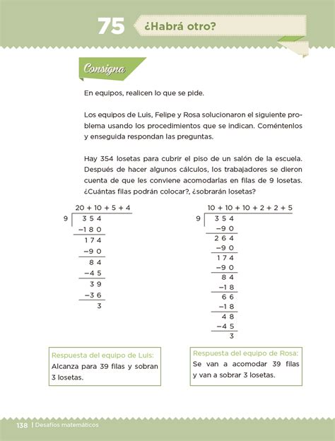 El libro de texto de matematicas para el 4 grado de educacion basica para el estudiante. Respuestas Del Libro De Matemáticas 4 Grado / Desafios ...