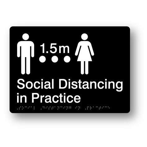 Social Distancing In Practice Braille Sign Supplies