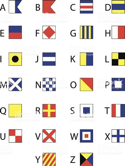 These Are Vector Illustrations Of The Nautical Flags For A Z They