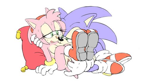 Rule 34 Amy Rose Anthro Ass Breasts Color Coolblue Exposed Torso Female Fingering Footwear Fur