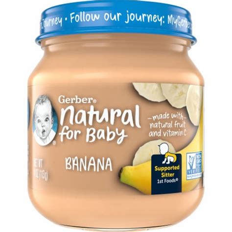 Gerber® Natural 1st Foods Banana Stage 1 Baby Food 4 Oz Bakers