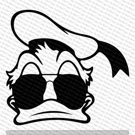 Donald Duck Svg Clipart Digital Silhouette And Cricut Donald Duck The