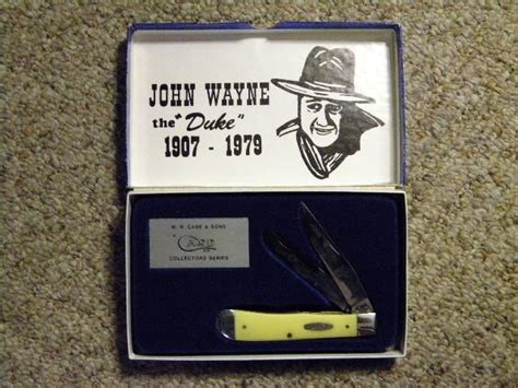 Case Xx Usa Yellow Cv Trapper Knife John Wayne The Duke